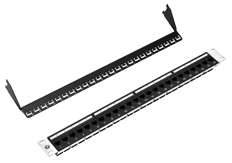 24-Port 1ru Cable Cat5e UTP 24 Ports Integrated Network Patch Panel