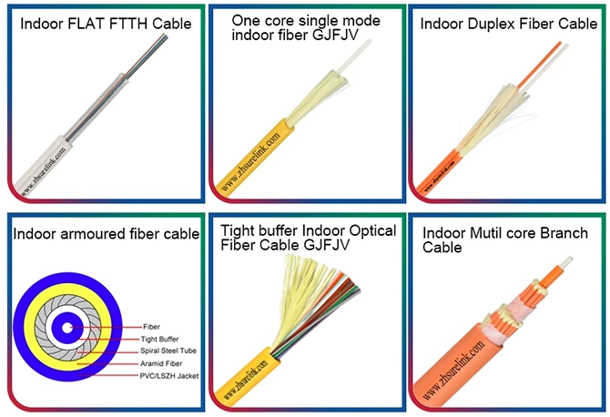 Multicore 3.0mm Simplex Multimode (50/125) Indoor Optical Fiber Duplex Patch Cord Cable GJFJV