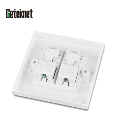 Gcabling 1port 2port RJ45 86mm Wall Plate Socket 3 Port Faceplate with Zinc Alloy